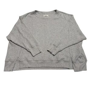 American Eagle Seriously Lived In Waffle Knit Pullover Sweater gray XL